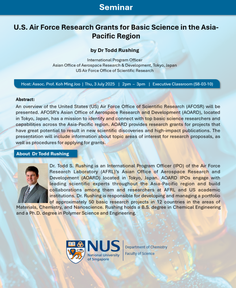 U.S. Air Force Research Grants for Basic Science in the Asia-Pacific ...
